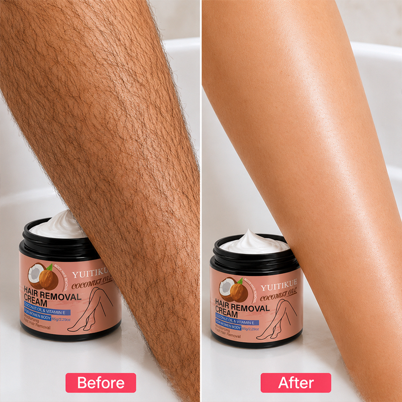 Hair Removal Cream - YUITIKUE Coconut Oil VE Hair Removal