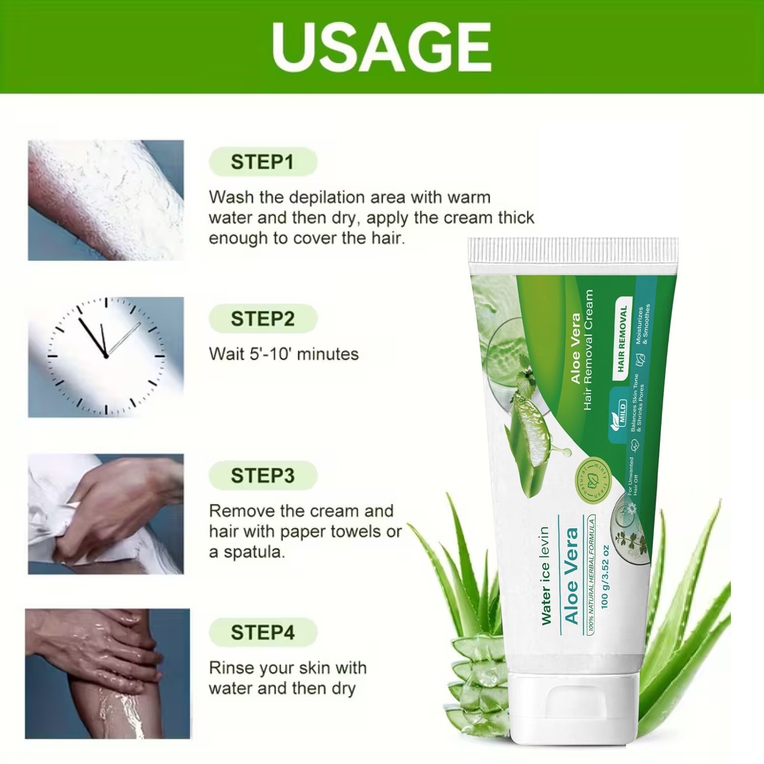 Aloe Vera Hair Removal Cream f - Hair Removal Cream 리뷰 및 가격