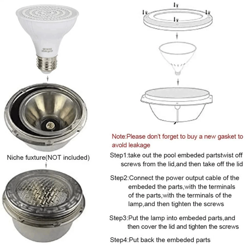 LED Swimming Pool Light E27 E2 - Xy Spa & Wellness Reviews 리뷰 및 가격