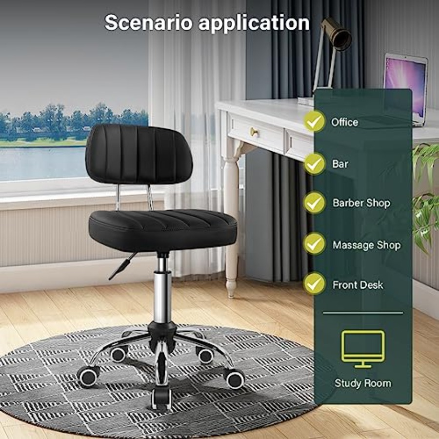Square Swivel Stool with Wheel - Spa & Wellness Zámeček Petrovice 리뷰 및 가격