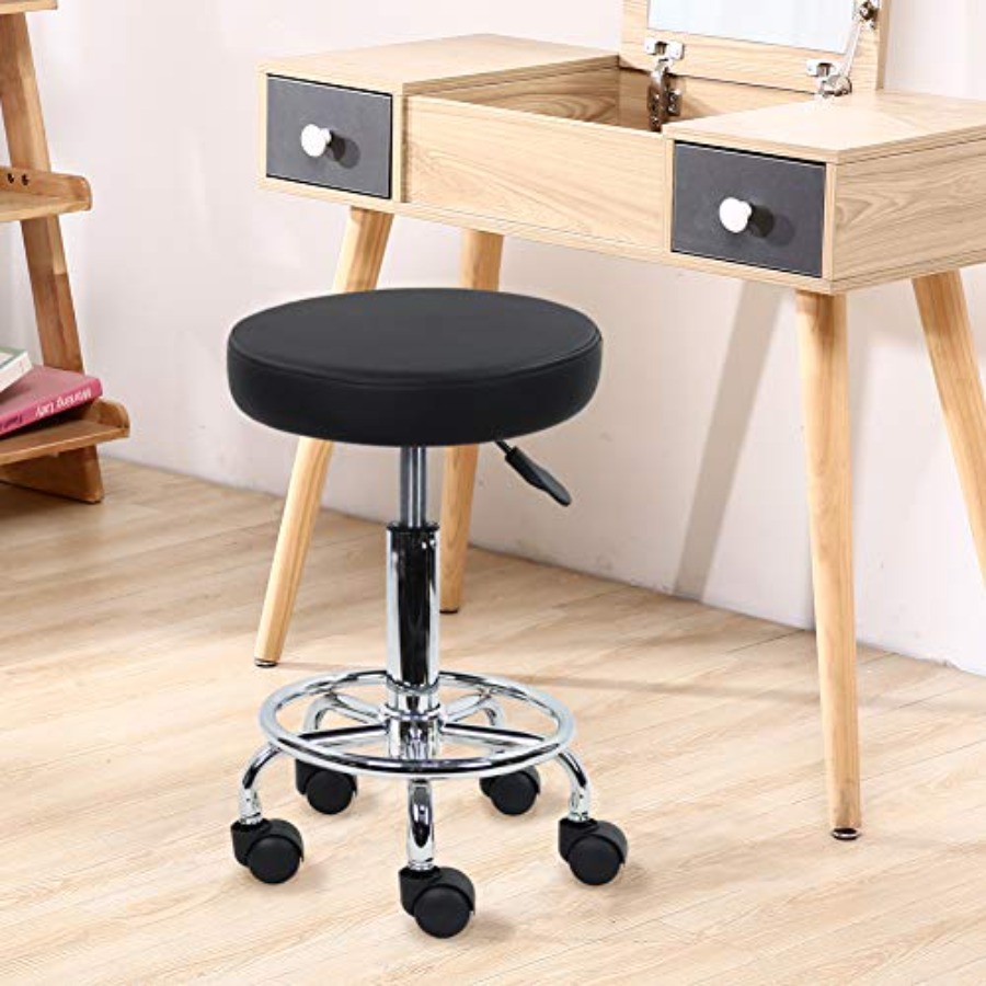 PU Leather Round Rolling Stool - Spa & Wellness Zámeček Petrovice 리뷰 및 가격