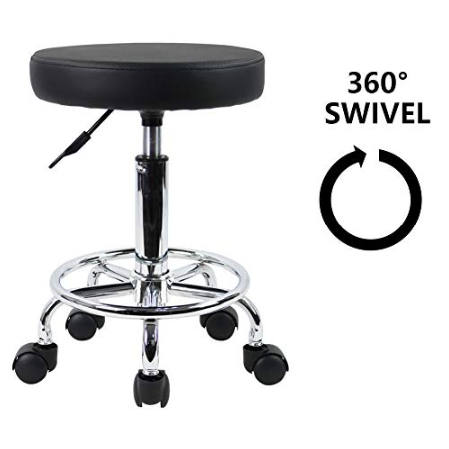 PU Leather Round Rolling Stool - Spa & Wellness Zámeček Petrovice 리뷰 및 가격